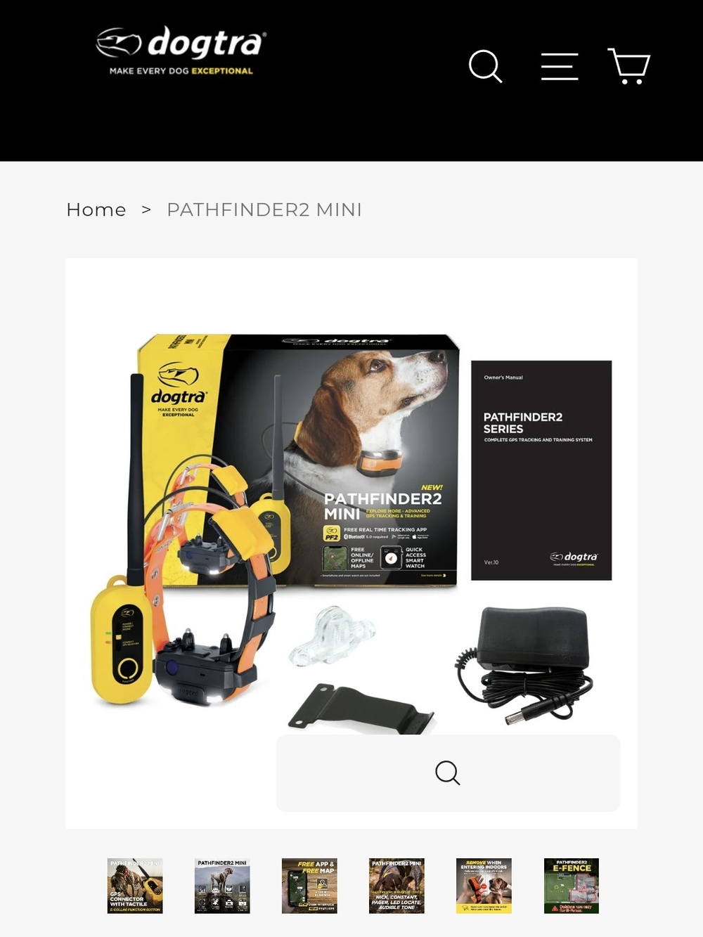 Dogtra Pathfinder2 Mini GPS Dog Tracking Collar - Yellow/Black